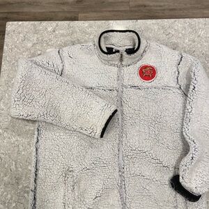 University of Maryland Terps Champion Sherpa White Textured Jacket-Large